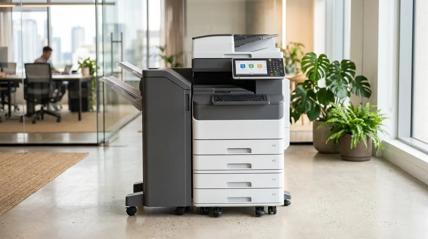 Large multifunction office printer and copier
